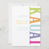 PixDezines Kauai/DIYカラー 招待状 (裏面)