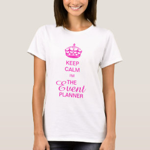 PixDezines Keep Calm/ピンクの王冠/DIY テキスト Tシャツ