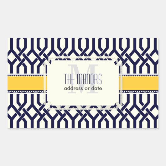 PixDezines kew trellis/DIYカラー 長方形シール (正面)