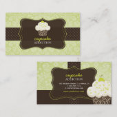 PixDezines Keylime Spongeカップケーキ/パティスリー 名刺 (正面/裏面)