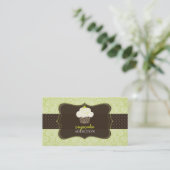 PixDezines Keylime Spongeカップケーキ/パティスリー 名刺 (スタンド正面)