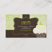 PixDezines Keylime Spongeカップケーキ/パティスリー 名刺 (裏面)