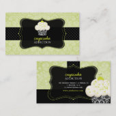 PixDezines Keylime Spongeカップケーキ/パティスリー 名刺 (正面/裏面)