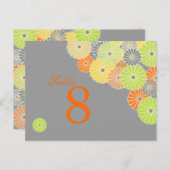 PixDezines Kiku(菊)、柑橘色 ポストカード (正面/裏面)