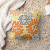 PixDezines kiku yellow/gray/orange/chryk クッション (ブランケット)