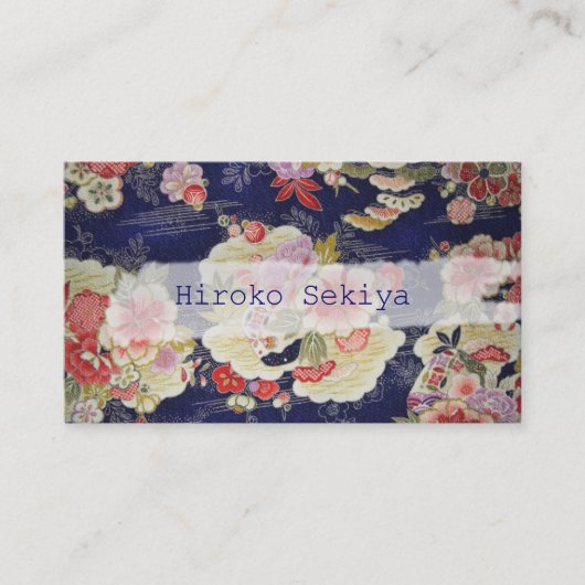 PixDezines kimono/chirimen/orleandersフェイク(PixDezin 名刺 (正面)