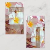PixDezines kona pinkプルメリア 名刺 (正面/裏面)