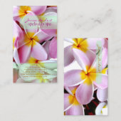 PixDezines KONA PINK PLUMERIAS 名刺 (正面/裏面)