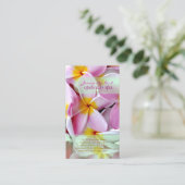 PixDezines KONA PINK PLUMERIAS 名刺 (スタンド正面)