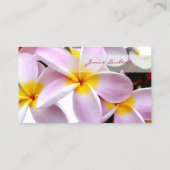 PixDezines KONA PINK PLUMERIAS 名刺 (裏面)