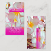 PixDezines KONA PINK PLUMERIAS 名刺 (正面/裏面)