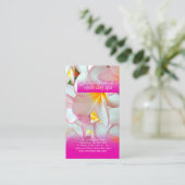 PixDezines KONA PINK PLUMERIAS 名刺 (スタンド正面)