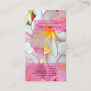 PixDezines KONA PINK PLUMERIAS 名刺