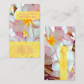 PixDezines KONA PINK PLUMERIAS 名刺 (正面/裏面)