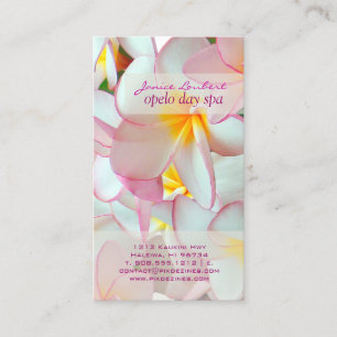 PixDezines KONA PINK PLUMERIAS 名刺