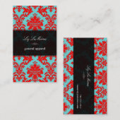 PixDezines la paloma Damask/DIYの背景 名刺 (正面/裏面)