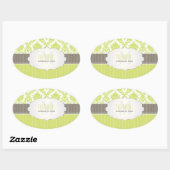 PixDezines la paloma damask/DIYカラー 楕円形シール (シート)