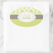 PixDezines la paloma damask/DIYカラー 楕円形シール (バッグ)