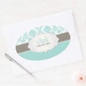 PixDezines la paloma damask/DIYカラー 楕円形シール (封筒)