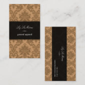 PixDezines la paloma Damask/DIY背景 名刺 (正面/裏面)