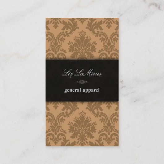 PixDezines la paloma Damask/DIY背景 名刺 (正面)