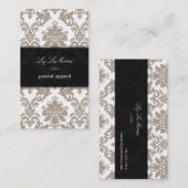 PixDezines la paloma Damask/DIY背景 名刺 (正面/裏面)