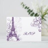 PixDezines la tourエッフェル/パリ 出欠カード (スタンド正面)