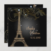 PixDezines la tourエッフェル/パリ 招待状 (正面/裏面)