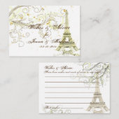 PixDezines la tourエッフェル/パリ/DIY背景 アドバイスカード (正面/裏面)