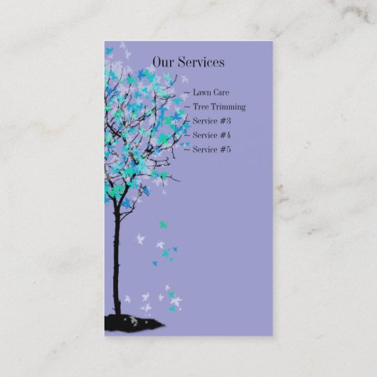 PixDezines landscaper/tree trimers/DIYカラー! 名刺 (裏面)