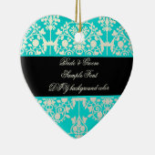 PixDezines leila damask/DIYの背景 セラミックオーナメント (右)