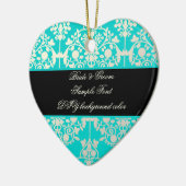 PixDezines leila damask/DIYの背景 セラミックオーナメント (左)