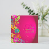 PixDezines Leis/ルアウ（ハワイ式宴会）/ハイビスカス 招待状 (スタンド正面)