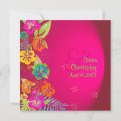 PixDezines Leis/ルアウ（ハワイ式宴会）/ハイビスカス 招待状 (正面)