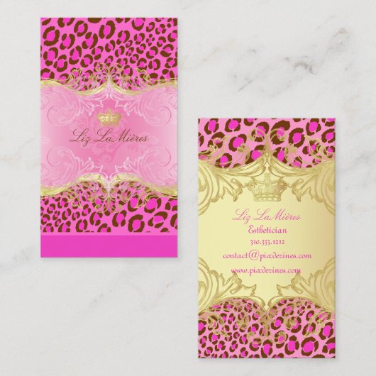 PixDezines Leopardスポット/名刺 名刺 (正面/裏面)