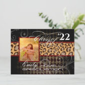 PixDezines LEOPARD卒業 招待状 (スタンド正面)