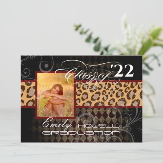 PixDezines LEOPARD卒業 招待状 (スタンド正面)