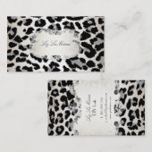 PixDezines leopard/シャンパン 名刺 (正面/裏面)