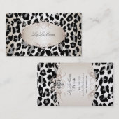 PixDezines leopard/シャンパン 名刺 (正面/裏面)