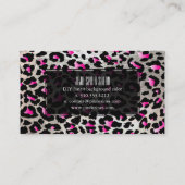 PixDezines leopard/electric pink/フェイク silver 名刺 (裏面)