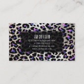 PixDezines leopard/electric pink/フェイク silver 名刺 (裏面)