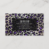 PixDezines leopard/electric purple/フェイクsilver 名刺 (裏面)