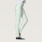PixDezines Leopard Print/Mint Green レギンス (右)