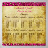 PixDezines Leopard Print seating chart ポスター (正面)