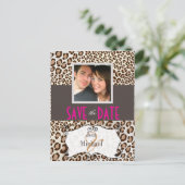 PixDezines Leopard, Save the Date Photo postcard, 案内ポストカード (スタンド正面)