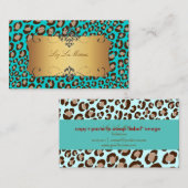 PixDezines Leopard spots / DIY背景色！! 名刺 (正面/裏面)