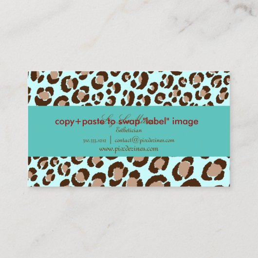 PixDezines Leopard spots / DIY背景色！! 名刺 (裏面)