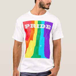 PixDezines LGBT水彩色虹プライド旗 Tシャツ