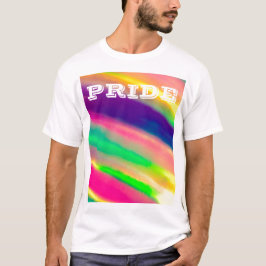 PixDezines LGBT Watercolorレインボープライド Tシャツ