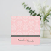 PixDezines Liliana Damask、カスタマイズ可能な背景 招待状 (スタンド正面)